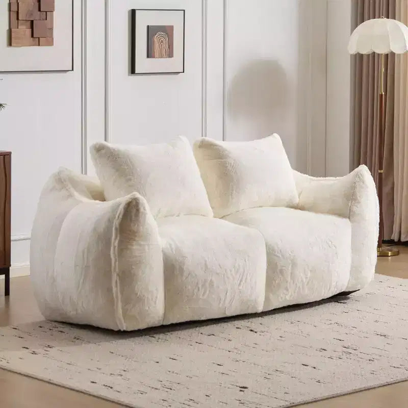Canapé de sol Okak Ultra Doux et Moelleux en forme de pouf, avec oreillers dodus, Grand canapé paresseux pour salon et chambre