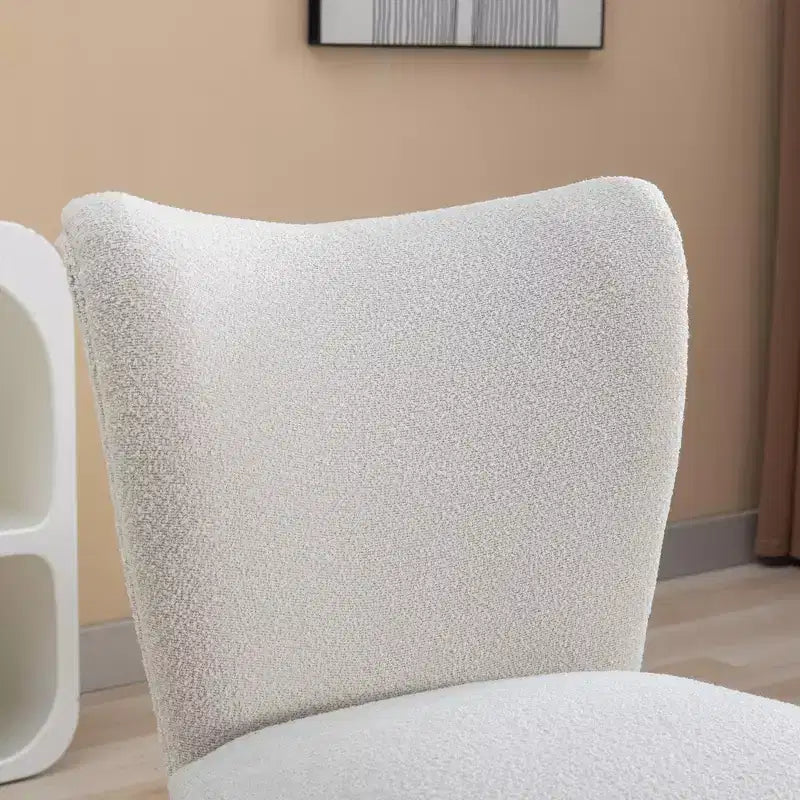Chaises de salon, Fauteuil d'appoint sans accoudoirs avec pieds en bois, Chaise rembourrée moderne pour salon, chambre, bureau, hôtel