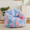 TROPOW Bean Bag Chair, Faux Fur Bean Bag Chair for Kids, Bean Bag Couch for with Filler Filled Cozy Sofa Lazy Chair Sofa, Blue