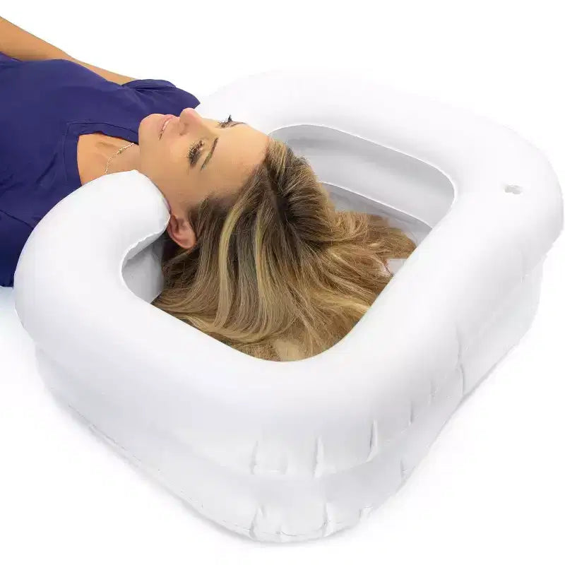 DMI Inflatable Hair Washing Basin for Bedridden Disabled, Injured, Elderly, Kids | Portable Hair Washing Station Portable Shampoo Bowls for Home