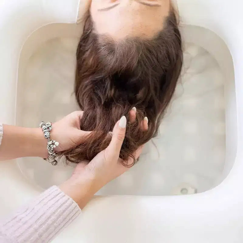 Bassin gonflable DMI pour le lavage des cheveux des personnes handicapées, blessées, âgées, enfants alités | Station de lavage de cheveux portable, bacs à shampoing portables pour la maison