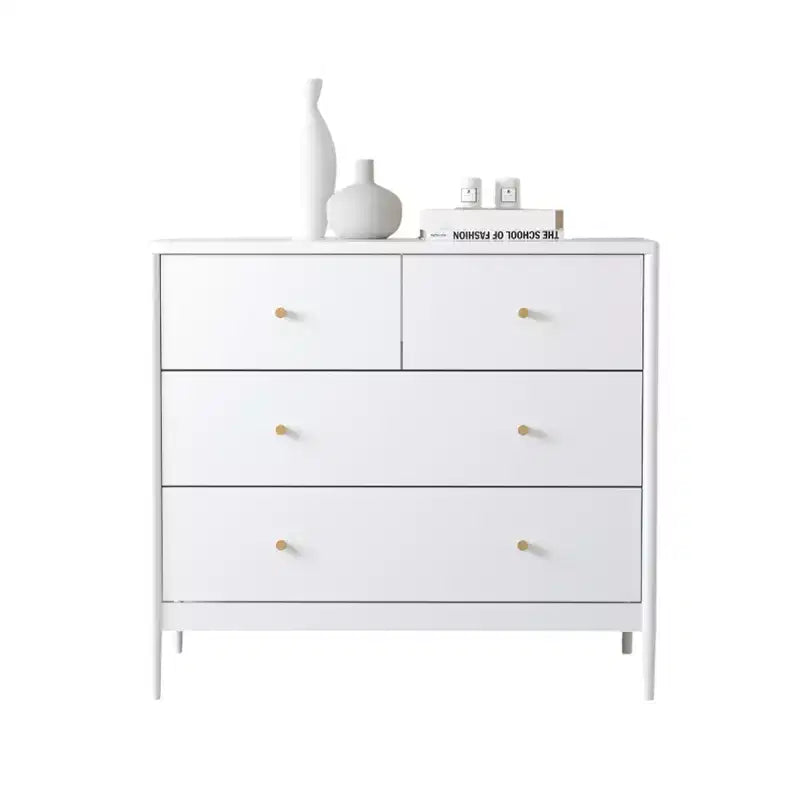 Commode à 4 tiroirs pour enfant, buffet, armoire latérale de rangement, blanc - ModernLuxe