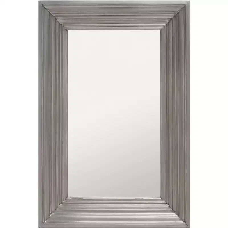 Kerry Large Rectangle Wall Mirror - 36 x 54 - CMI2003 - Silver - Safavieh