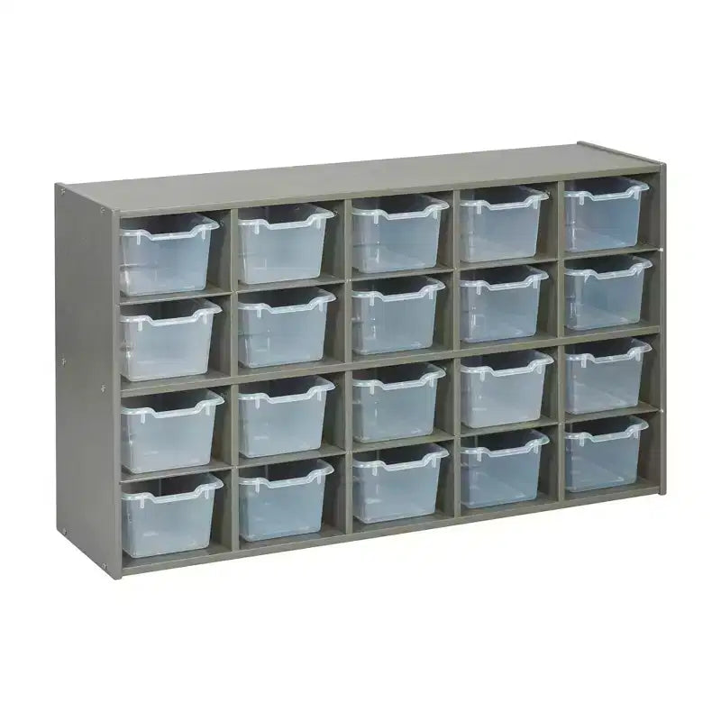 Armoire de rangement ECR4Kids Streamline 20 bacs et 20 bacs à façade ouverte, 4x5, Meuble pour enfant