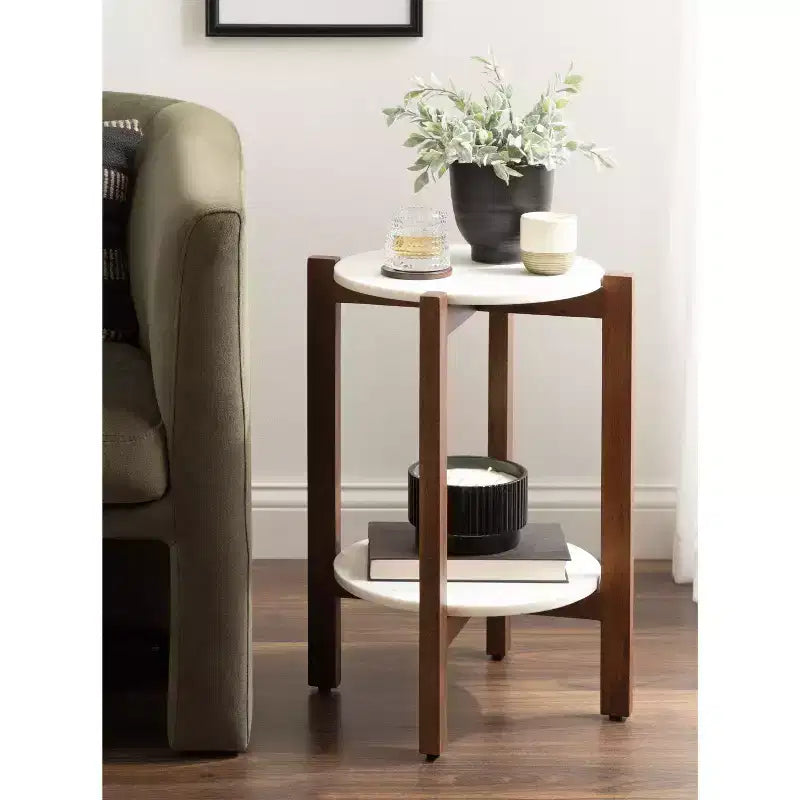 Table d'appoint ronde Moxley par Kate et Laurel