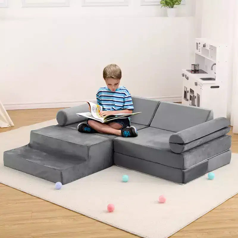 Canapé modulaire 13 pièces pour enfants, canapé de jeu modulaire convertible pour enfants, canapé sectionnel modulaire en mousse