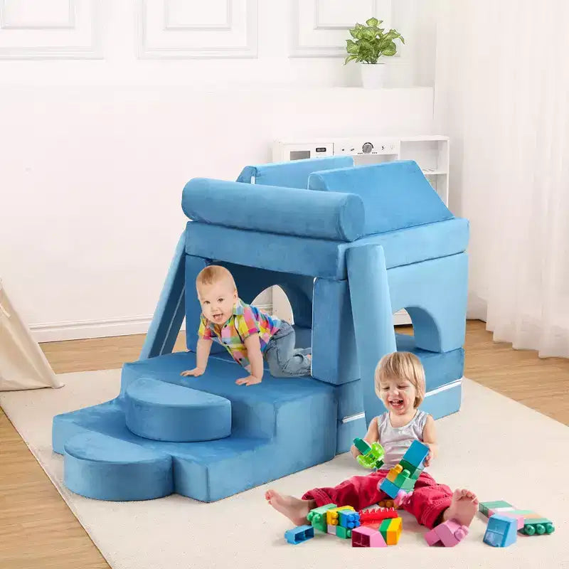 Canapé modulaire 13 pièces pour enfants, canapé de jeu modulaire convertible pour enfants, canapé sectionnel modulaire en mousse
