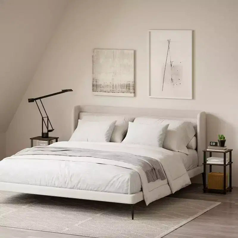 Table d'appoint réversible HOMLUX 3 niveaux avec étagère de rangement pour canapé-lit