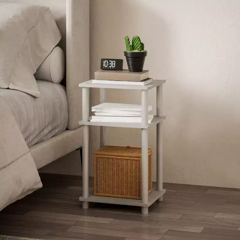 Table d'appoint réversible HOMLUX 3 niveaux avec étagère de rangement pour canapé-lit