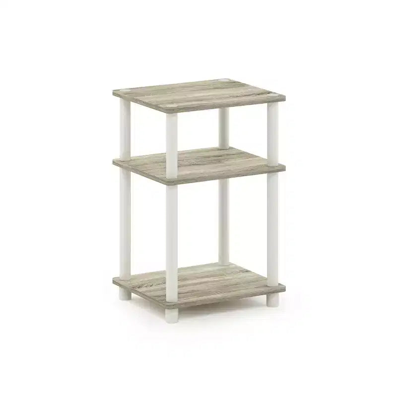 Table d'appoint réversible HOMLUX 3 niveaux avec étagère de rangement pour canapé-lit