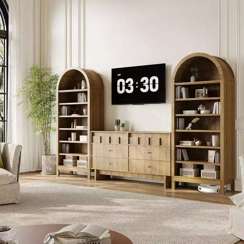 Meuble à chaussures arqué COZONY 71, étagère à chaussures réglable à 7 niveaux avec étagères ouvertes, organisateur d'entrée