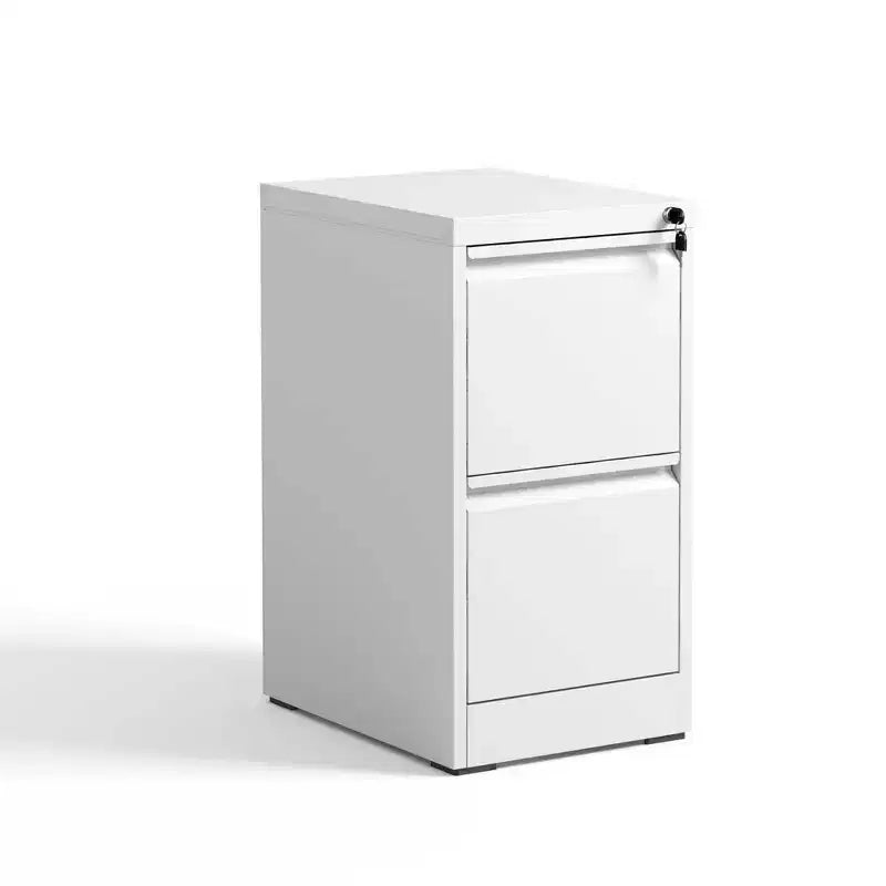 Classeur métallique vertical à double tiroir avec serrure pour le rangement de dossiers de format A4