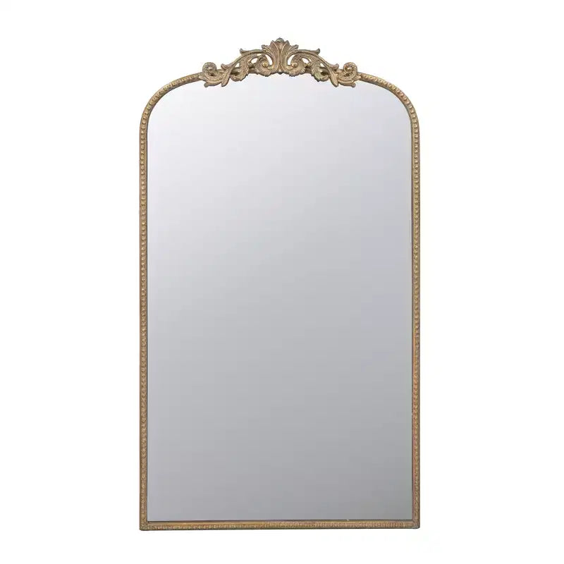 Miroir mural baroque octogonal doré - Fixation simple