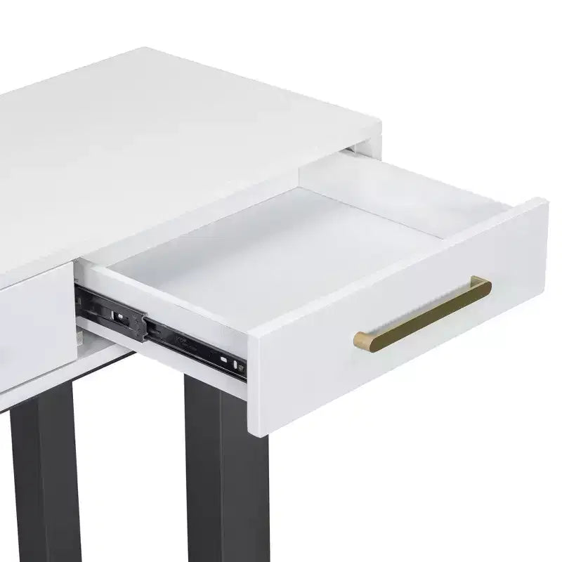 Console moderne avec 3 tiroirs – Noir / Gris / Blanc – 145 cm de large
