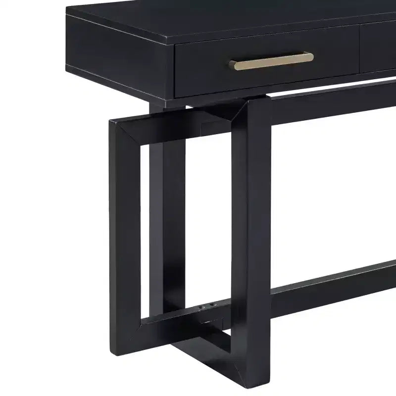 Console moderne avec 3 tiroirs – Noir / Gris / Blanc – 145 cm de large
