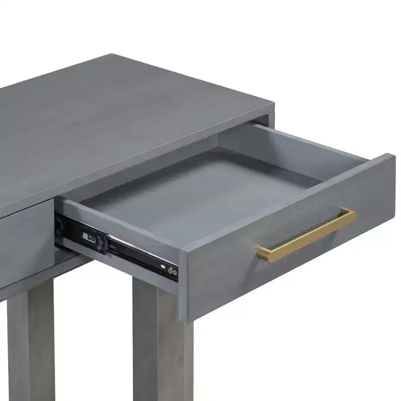 Console moderne avec 3 tiroirs – Noir / Gris / Blanc – 145 cm de large
