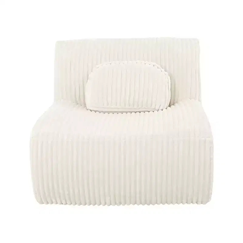 Canapé Lounge AEELLEEA Beige 102x91x75cm, Doux et Confortable en Peluche, Chaise Longue en Éponge pour Salon ou Chambre à Coucher