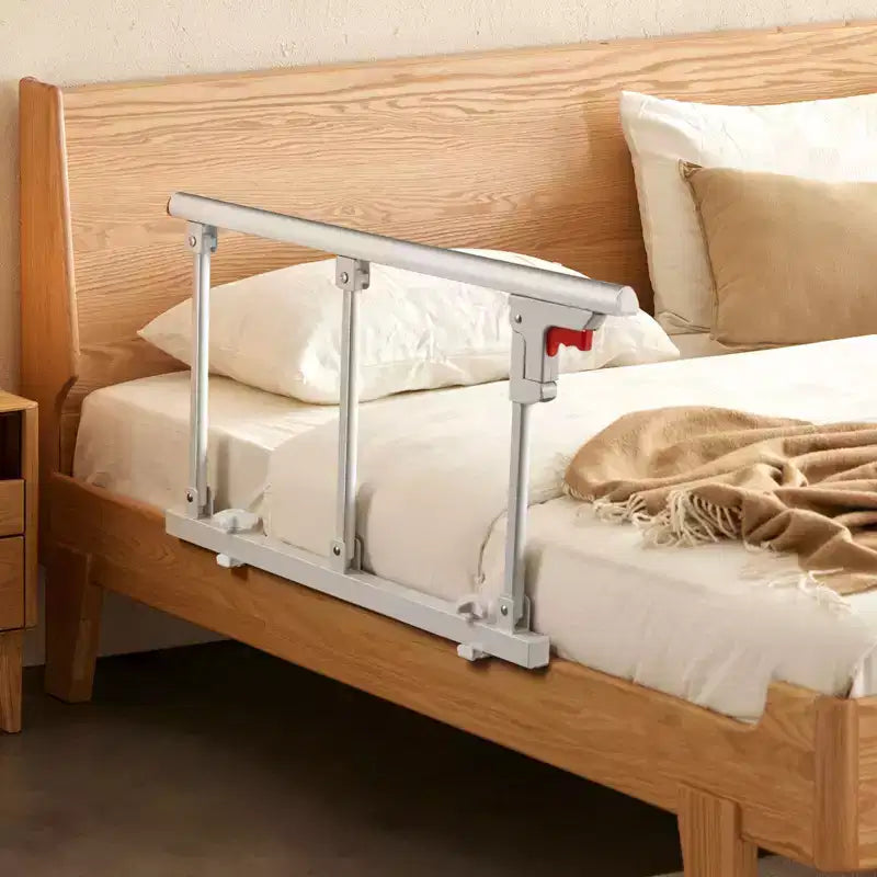 Barrière de lit pliable VEVOR pour personnes âgées, rail d'assistance de chevet de 71 cm avec sangle de fixation, canne de chevet à hauteur réglable, métal haute résistance, blanc