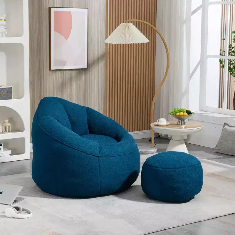 Pouf en fausse fourrure en forme de fleur – 1 place