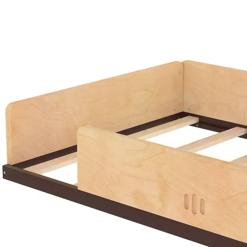 JVNOXK Lit superposé amusant en forme de voiture pour enfants avec tiroirs de rangement, fenêtres et bureau fabriqué à partir de matériaux naturels de première qualité Naturel
