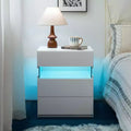 MAYEERTY Nightstand with 3 Drawer Dresser for Bedroom Bedside Table for Living Room White