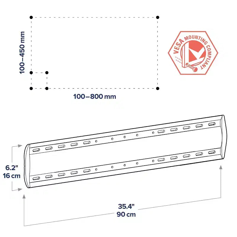 Support mural inclinable Ergotron TM, XL pour écrans 42 pouces