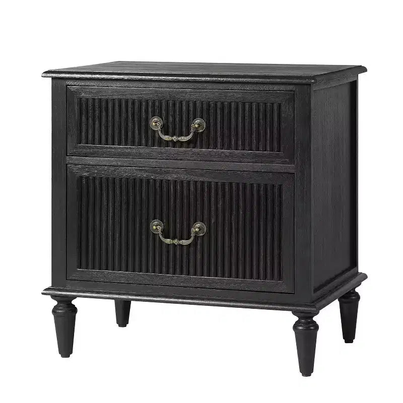 Table de chevet 2 tiroirs Hortensia – ANTHRACITE