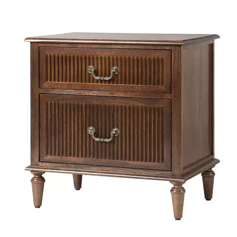 Table de chevet 2 tiroirs Hortensia – ANTHRACITE