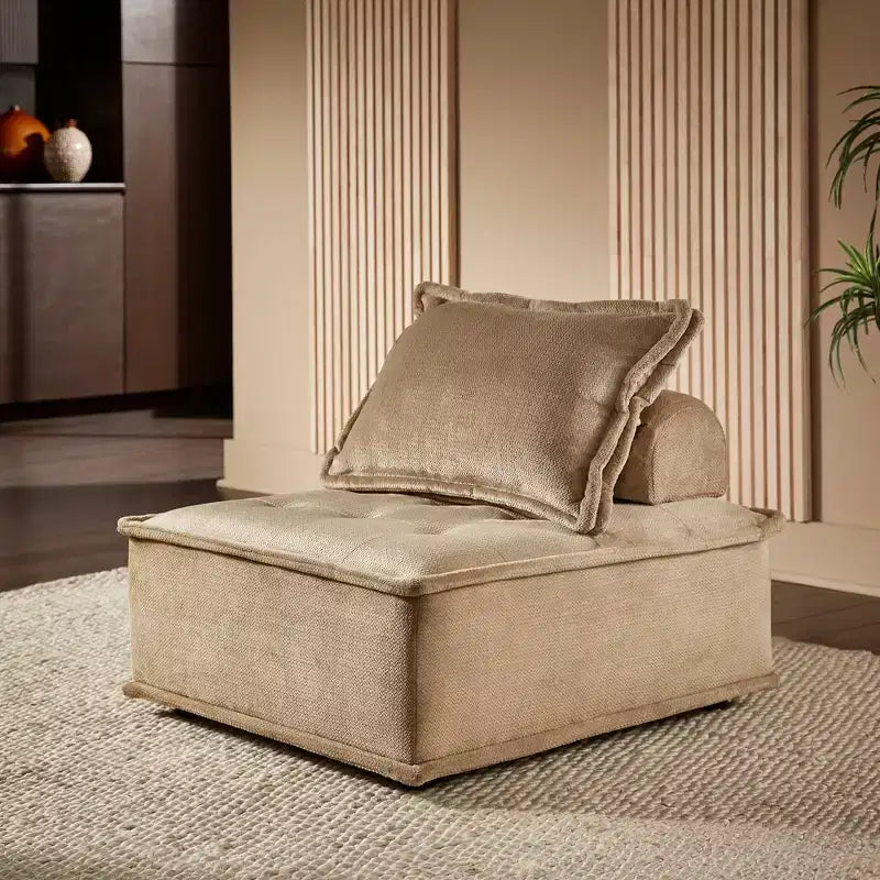 Fauteuil d'appoint modulaire capitonné Ojai Velvet - iNSPIRE Q