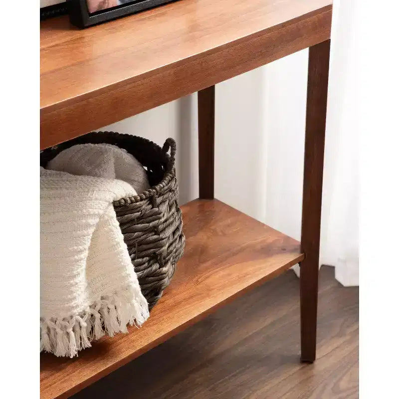 Console en bois Kate and Laurel Talcott, 36x14x33, Noyer brun