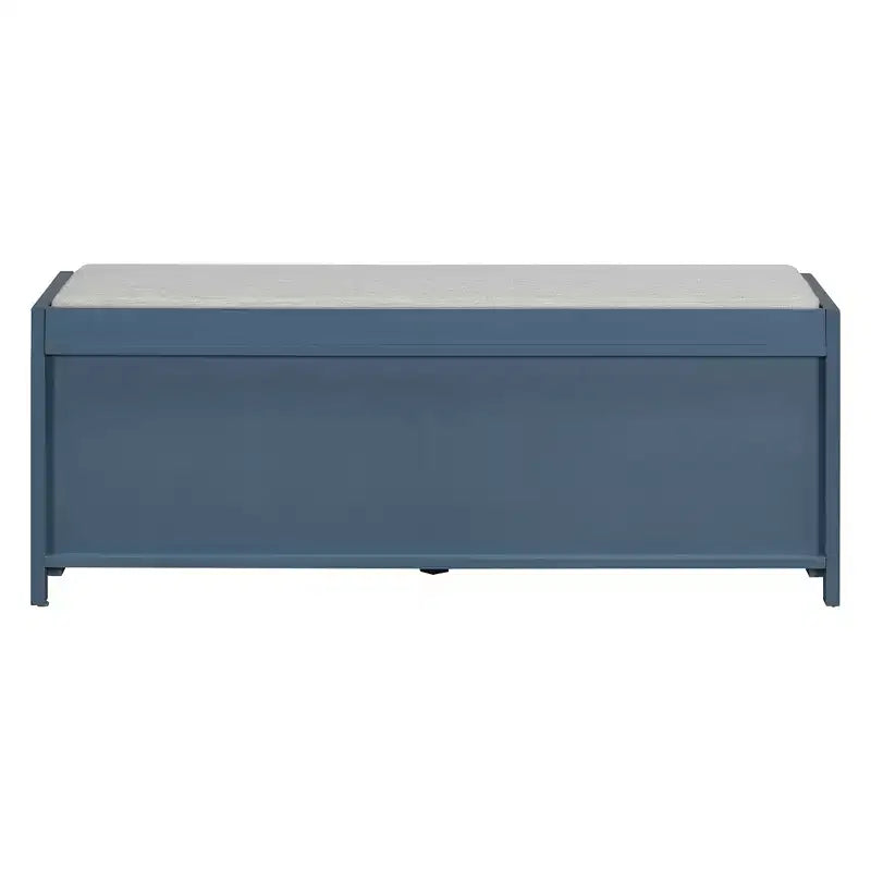 Banc à chaussures capitonné avec rangement à persiennes pour l'entrée, le salon et le couloir