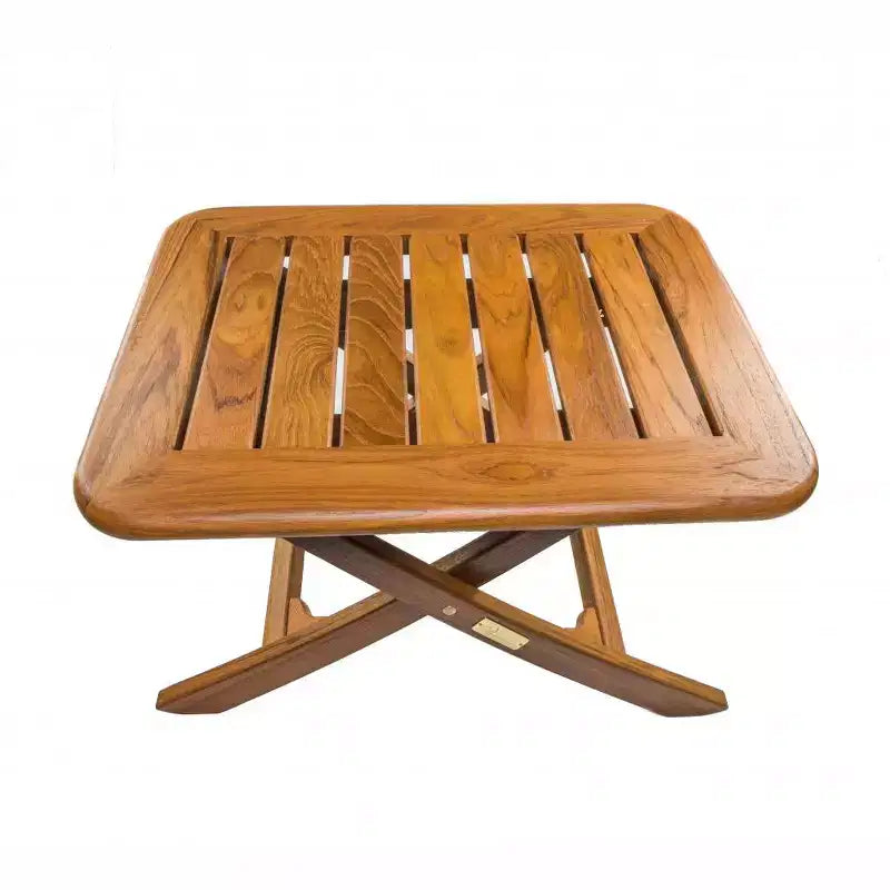 HomeRoots Table d'appoint rectangulaire 18 po en bois massif brun