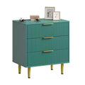 Drawer Dresser, Modern Dresser for Bedroom, Wood Chest of Drawers Storage Organizer with Metal Handles & Feet for Living Room, Entryway
