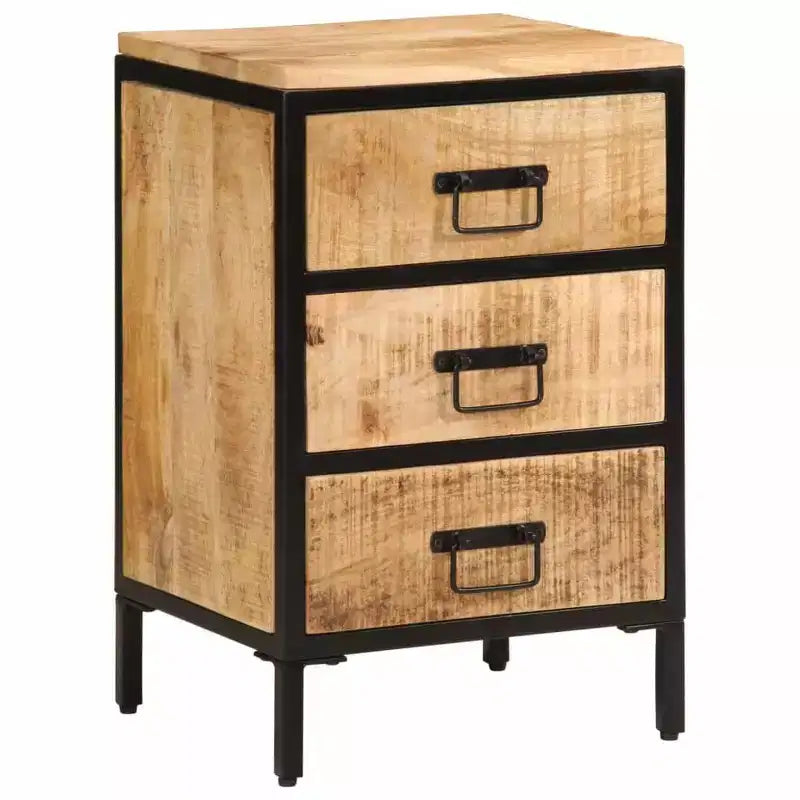 Table de chevet – Marron naturel, style traditionnel, 1 pièce