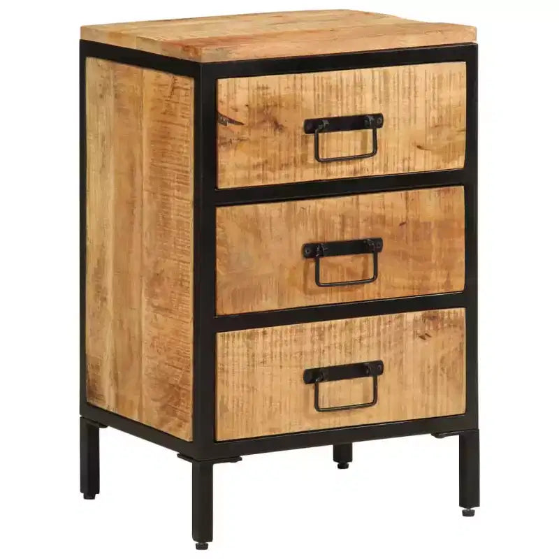 Table de chevet – Marron naturel, style traditionnel, 1 pièce