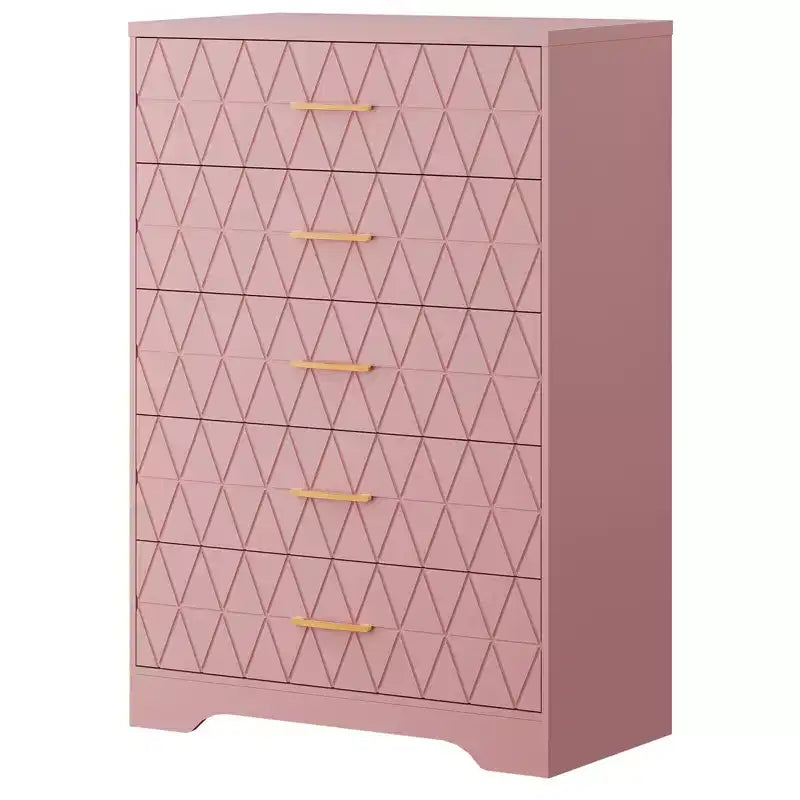 Commode en bois multifonctionnelle à 5 tiroirs, commode autonome et table de chevet, armoire de rangement pour chambre à coucher, couloir, placard