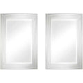 Uttermost Vedi Stepped Glass 24 3/4 x 36 3/4 Wall Mirrors Set of 2