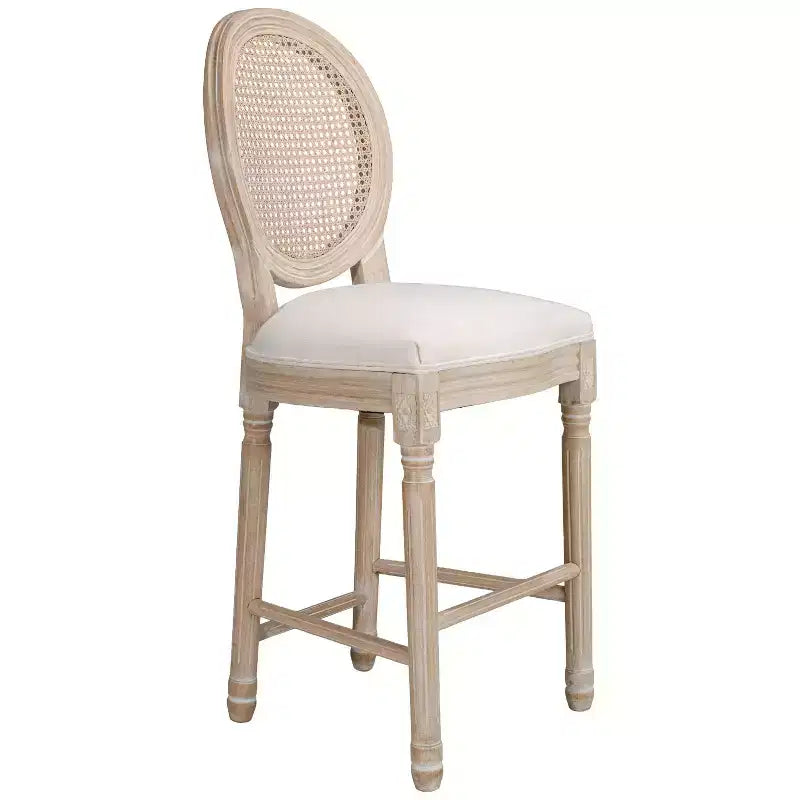 Tabourets de bar rembourrés en tissu GDFStudio Provence French Country (Lot de 2)