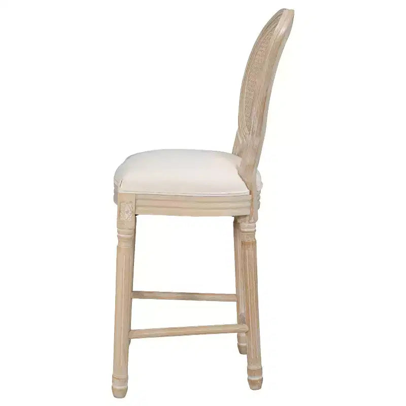 Tabourets de bar rembourrés en tissu GDFStudio Provence French Country (Lot de 2)