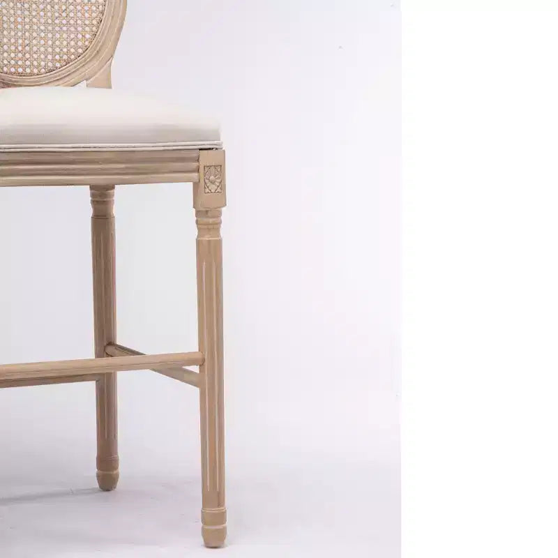 Tabourets de bar rembourrés en tissu GDFStudio Provence French Country (Lot de 2)