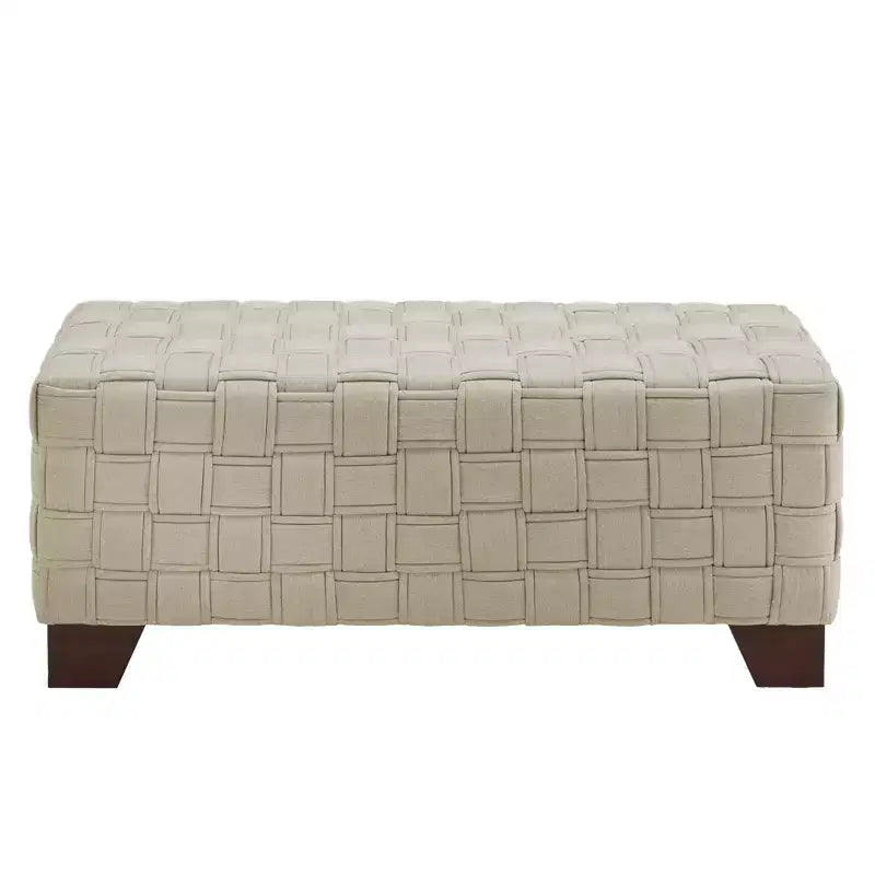 Arvo Walnut Finish Woven Bench - iNSPIRE Q