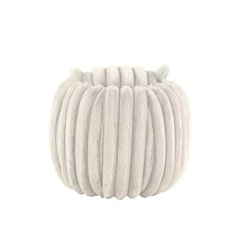Pouf de rangement en tissu douillet Merced Plush Furry Channel - iNSPIRE Q