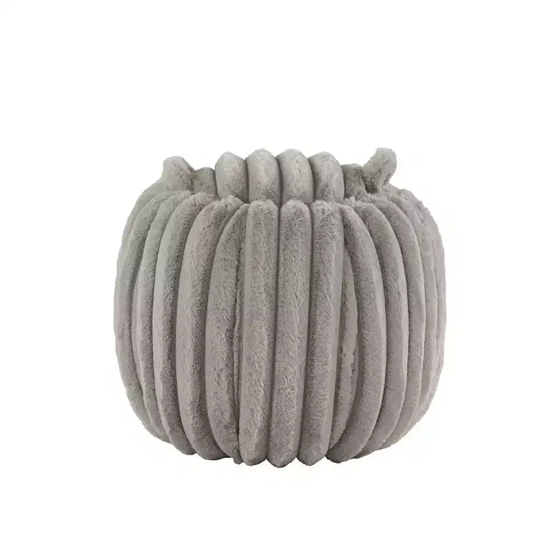 Pouf de rangement en tissu douillet Merced Plush Furry Channel - iNSPIRE Q