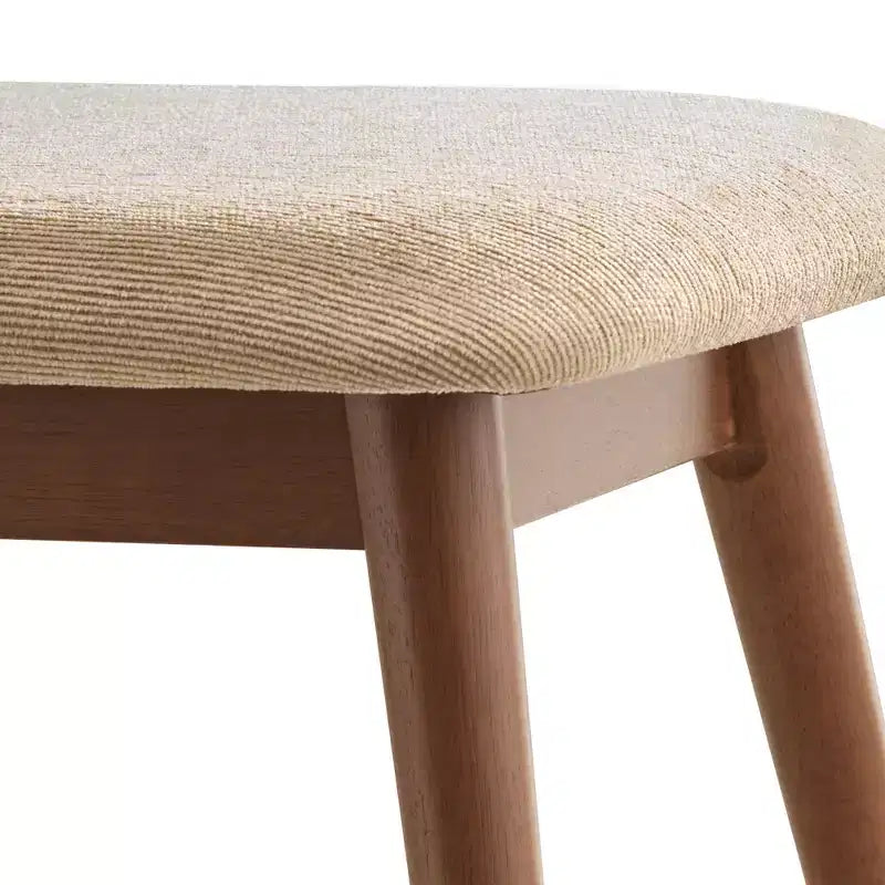 Banc de salle à manger tapissé effilé moderne du milieu du siècle Pierre - iNSPIRE Q