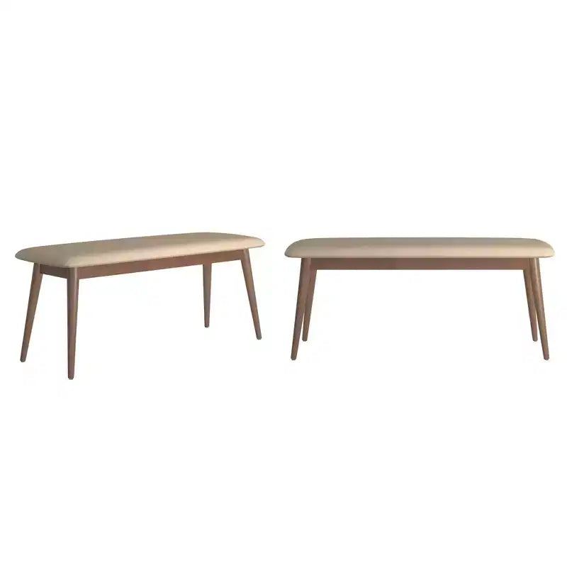 Banc de salle à manger tapissé effilé moderne du milieu du siècle Pierre - iNSPIRE Q