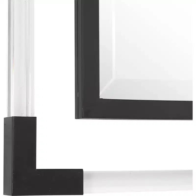 Miroir mural rectangulaire noir mat – Simple, mural