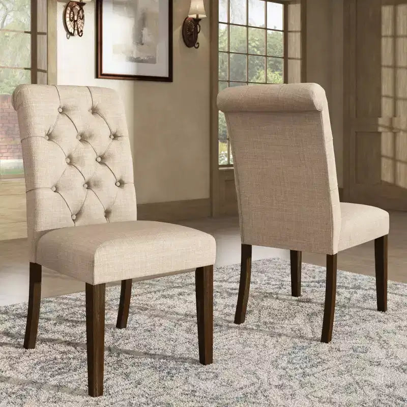 Chaises Parsons Gramercy à dossier roulé et touffeté (lot de 2) - iNSPIREQ