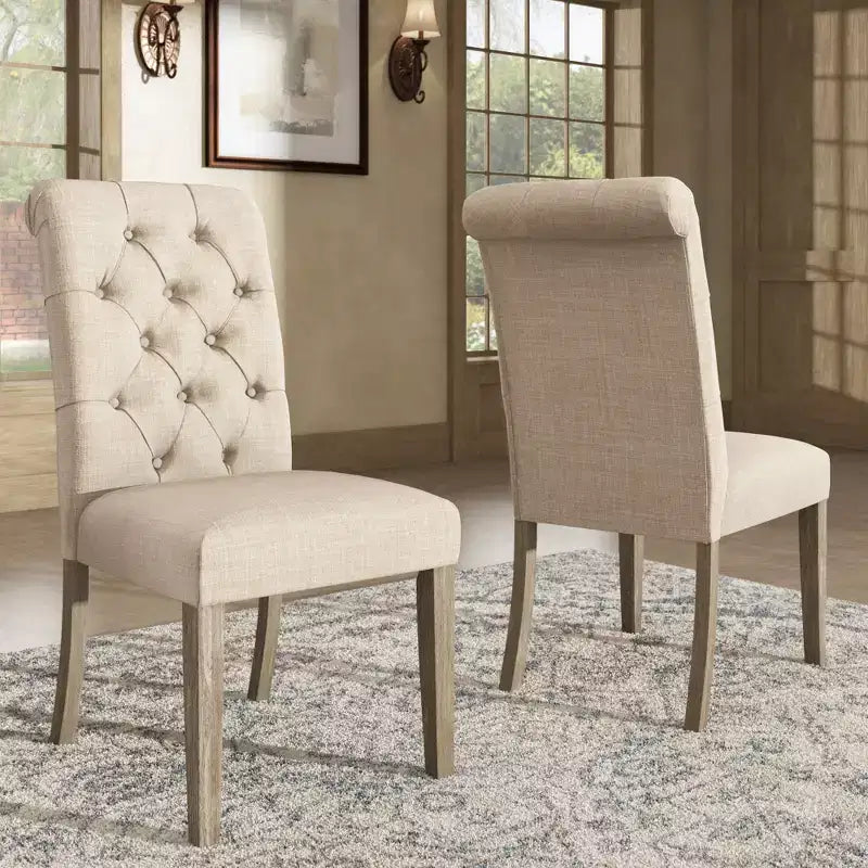 Chaises Parsons Gramercy à dossier roulé et touffeté (lot de 2) - iNSPIREQ
