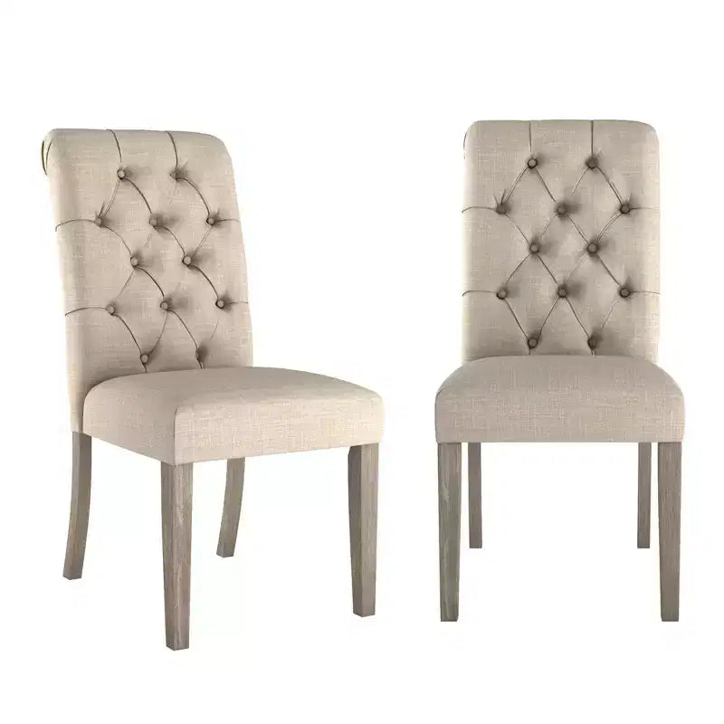 Chaises Parsons Gramercy à dossier roulé et touffeté (lot de 2) - iNSPIREQ