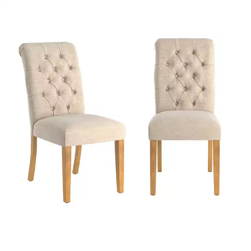 Chaises Parsons Gramercy à dossier roulé et touffeté (lot de 2) - iNSPIREQ